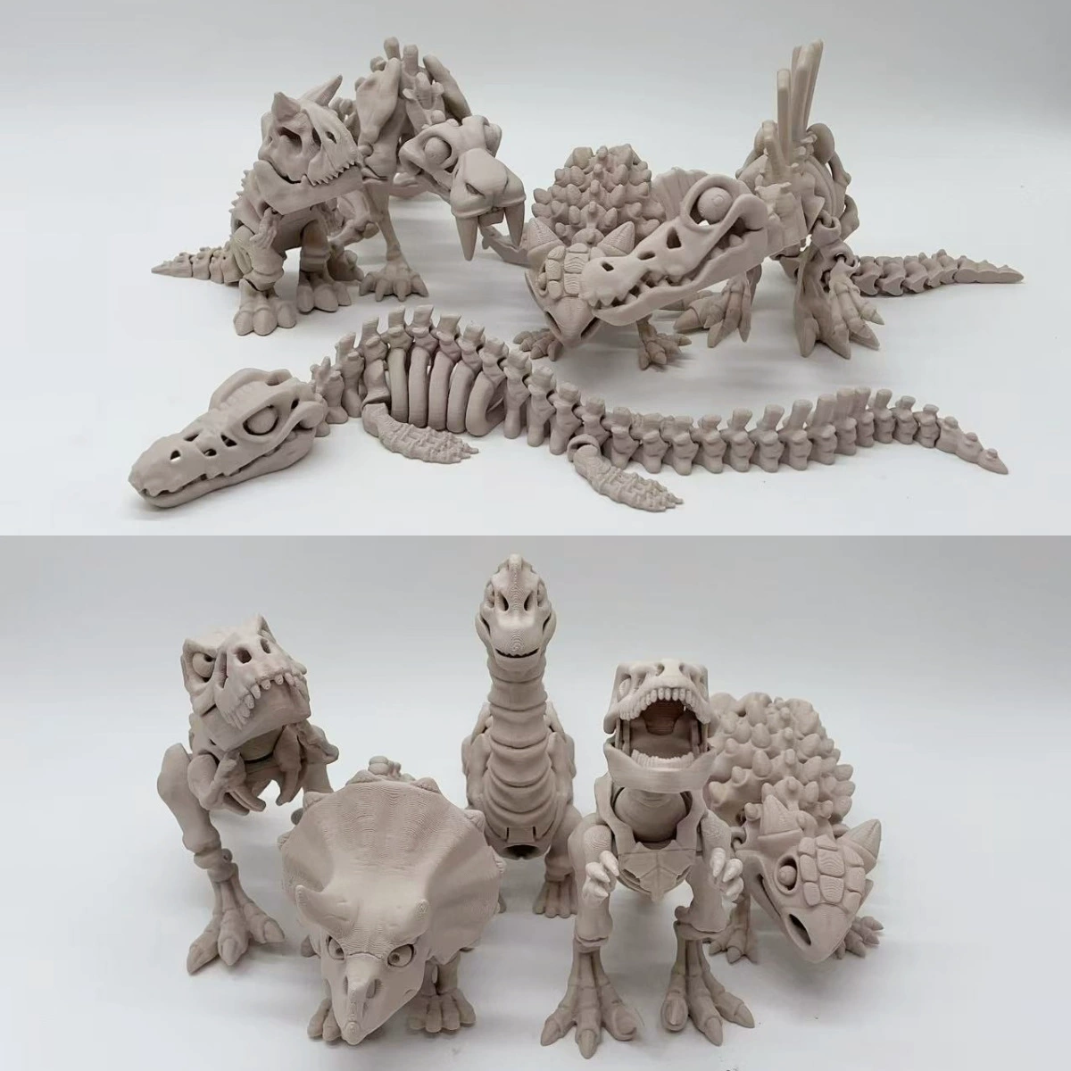 3D打印骨架恐龙剑齿虎系列玩具各种创意工艺品礼物定 制